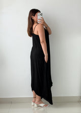 Size S-M Black Strappy Flowy Maxi Dress