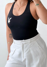 Size XS Black Racerback Bodysuit