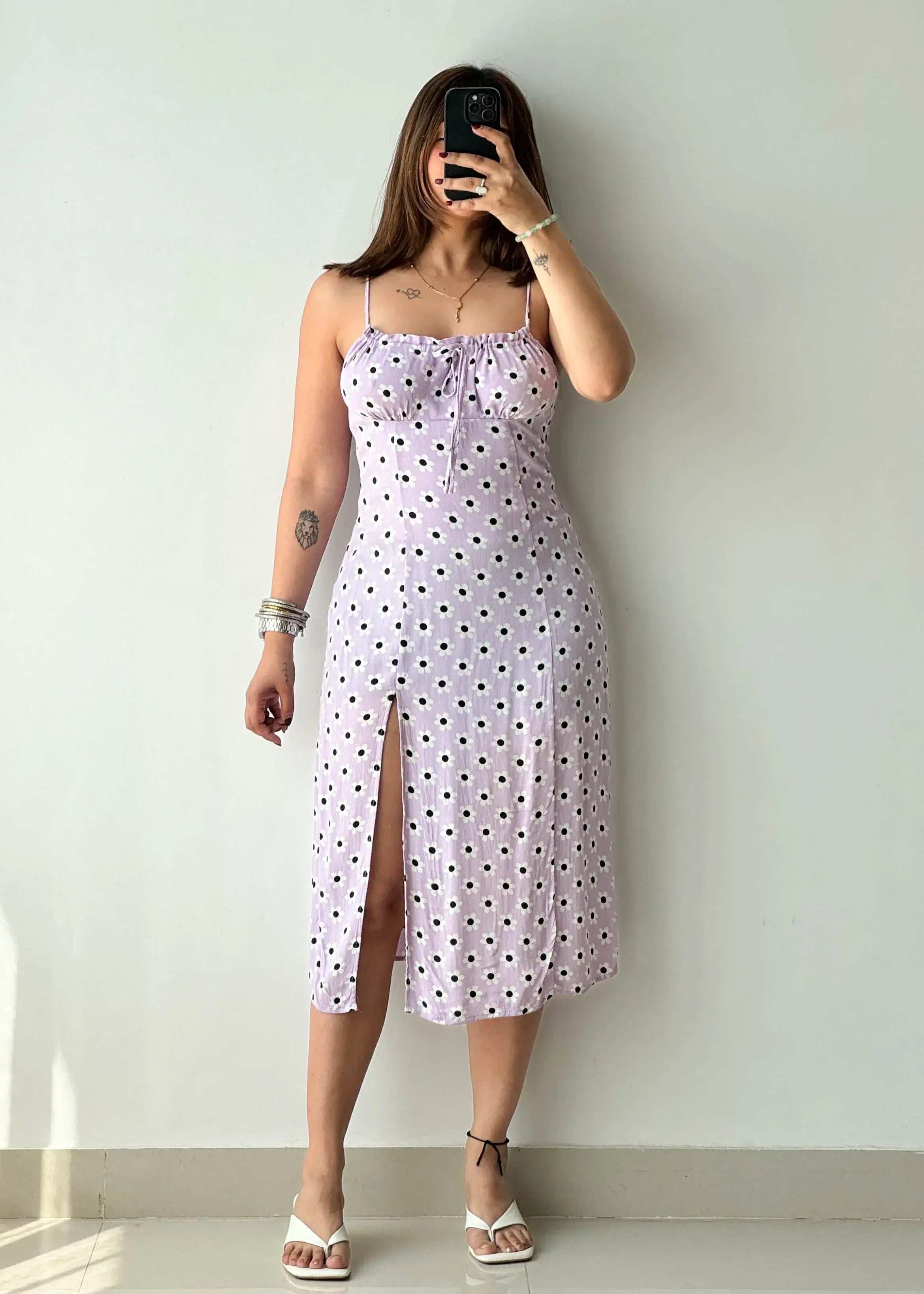 SIZE XS-S, Cotton Printed Midi Dress - Closet by Payal