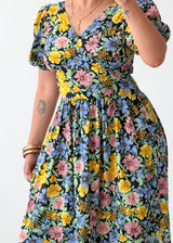 Size S-M Black Floral Maxi Dress