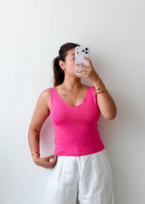 Size S-M Hot Pink Sleeveless Top