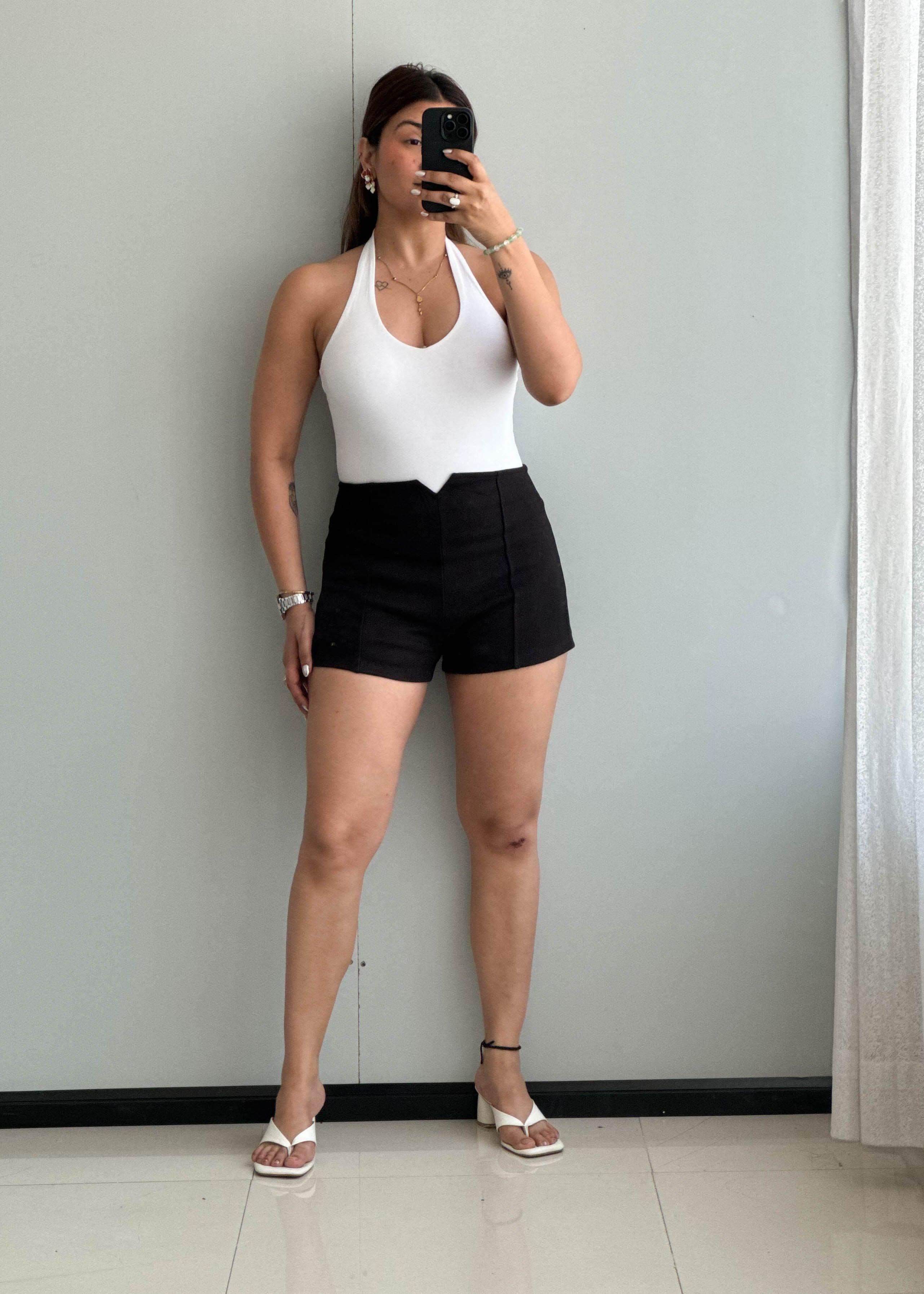 Waist : 28-29, Black Suede Shorts - Closet by Payal