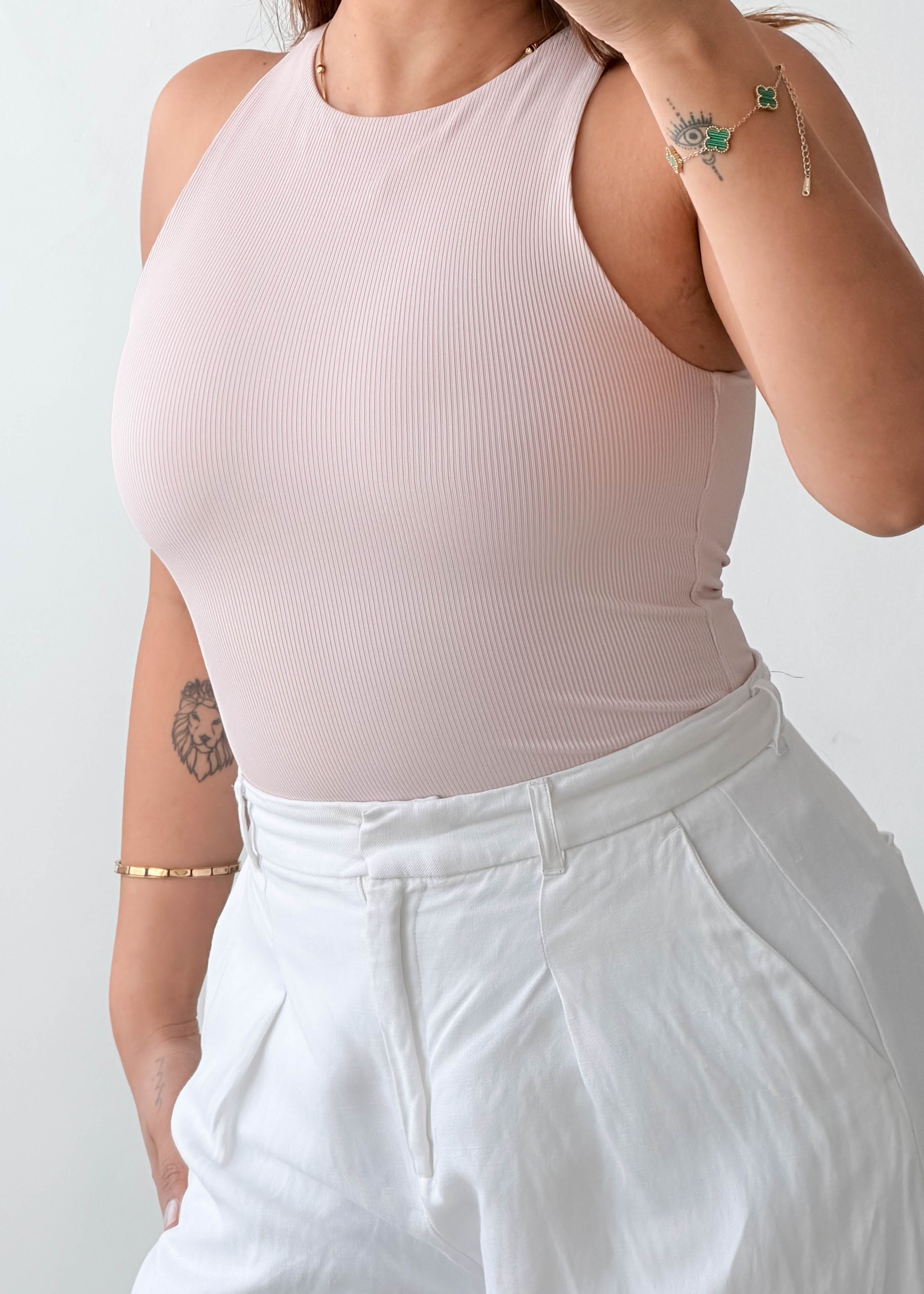 Size S Blush Racerback Bodysuit