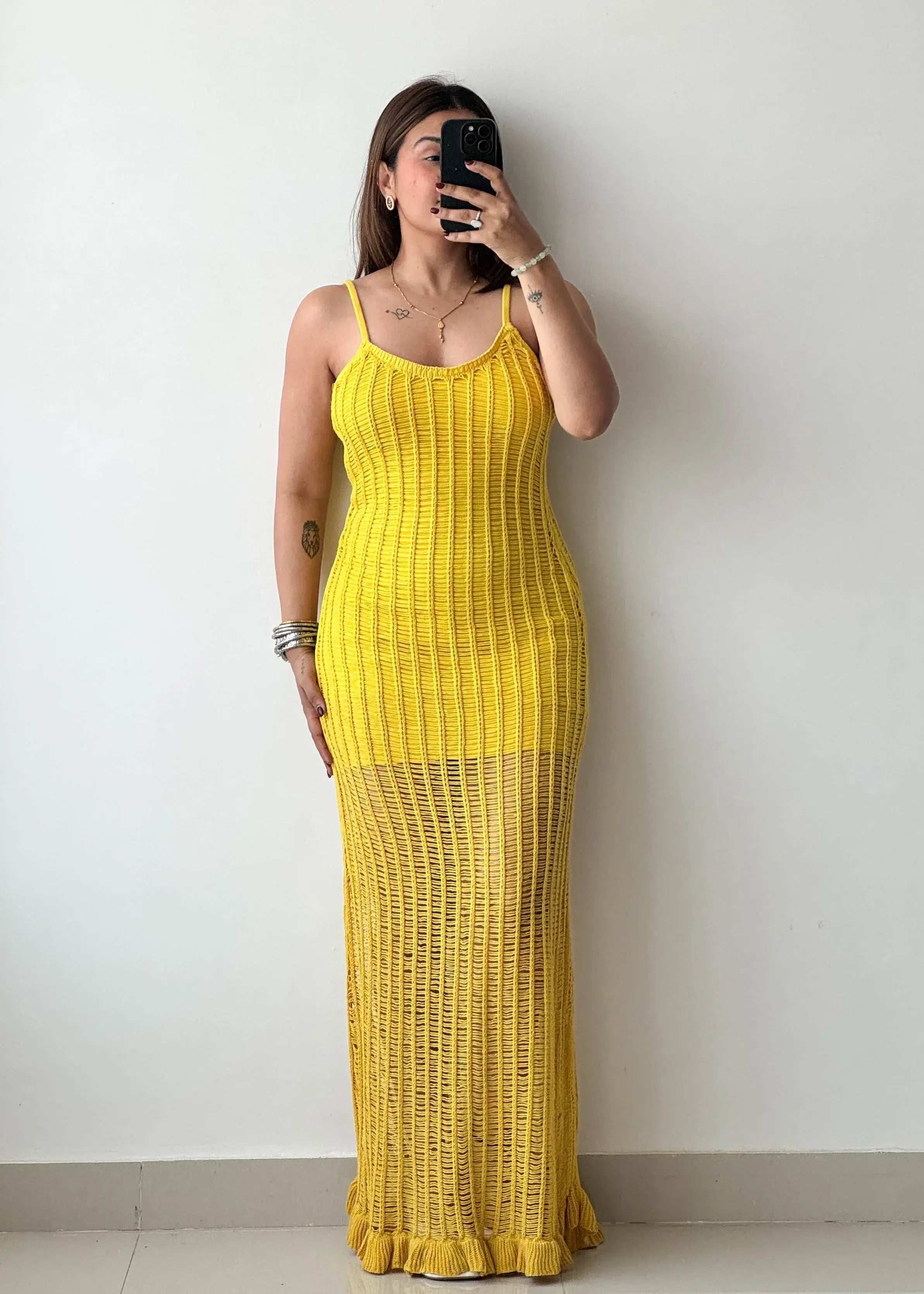SIZE XS-S, Crochet Summer Dress - Closet by Payal