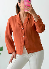 Size M Rust Collared Shirt
