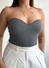 SIZE M-L, Solid Cotton Ribbed BodySuit - Closet by Payal