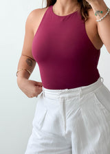 Size XS-S Plum Racerback Bodysuit