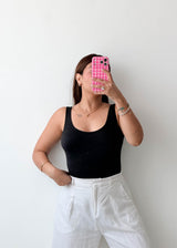 Size S-M Black Scoop Neck Bodysuit