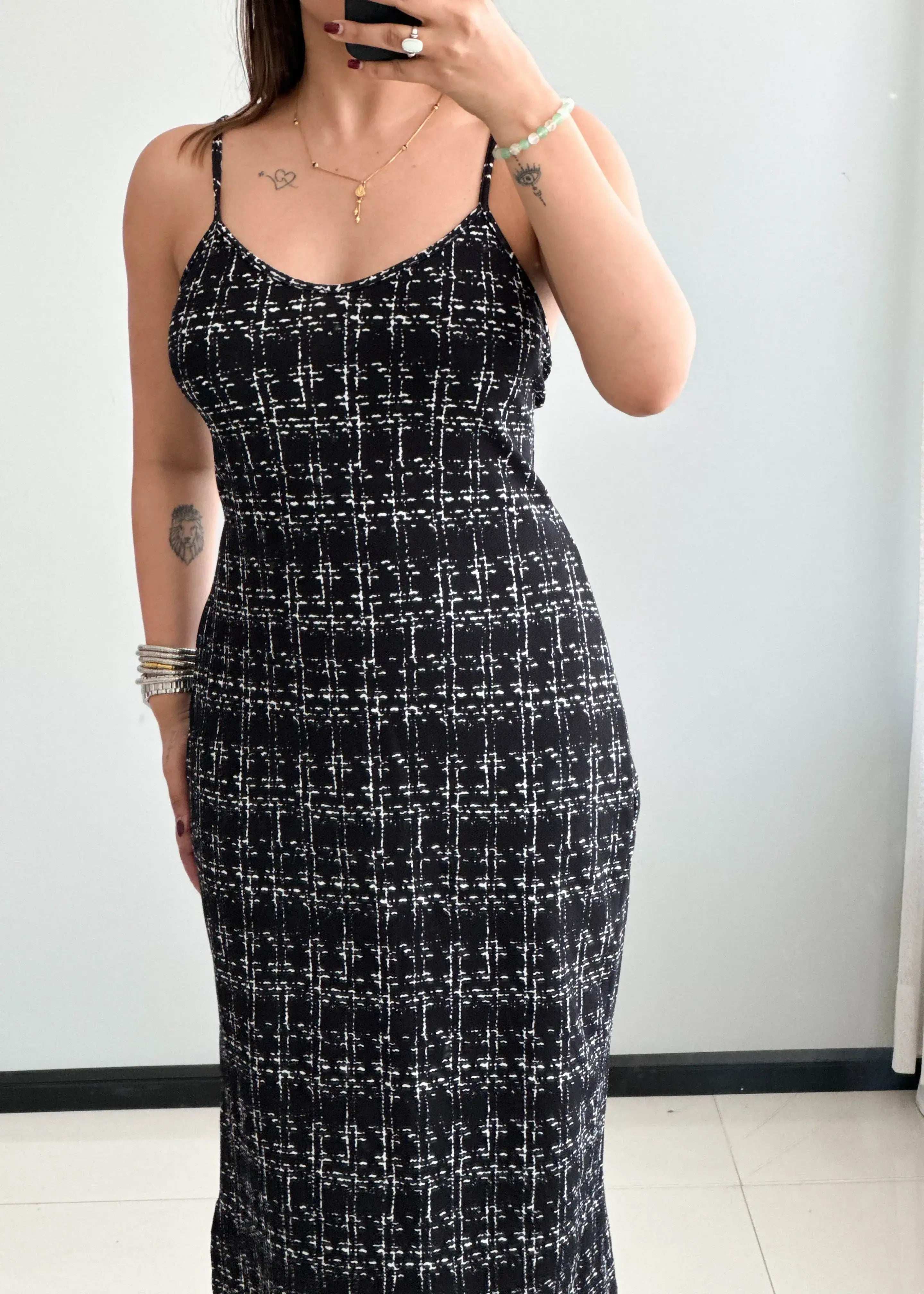 SIZE L-XL, Printed Mesh with lining Midi Dress - Closet by Payal