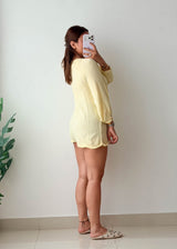Size XS-S Butter Yellow Relaxed Romper