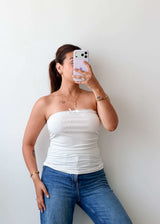 Size M-L White Strapless Tube Top