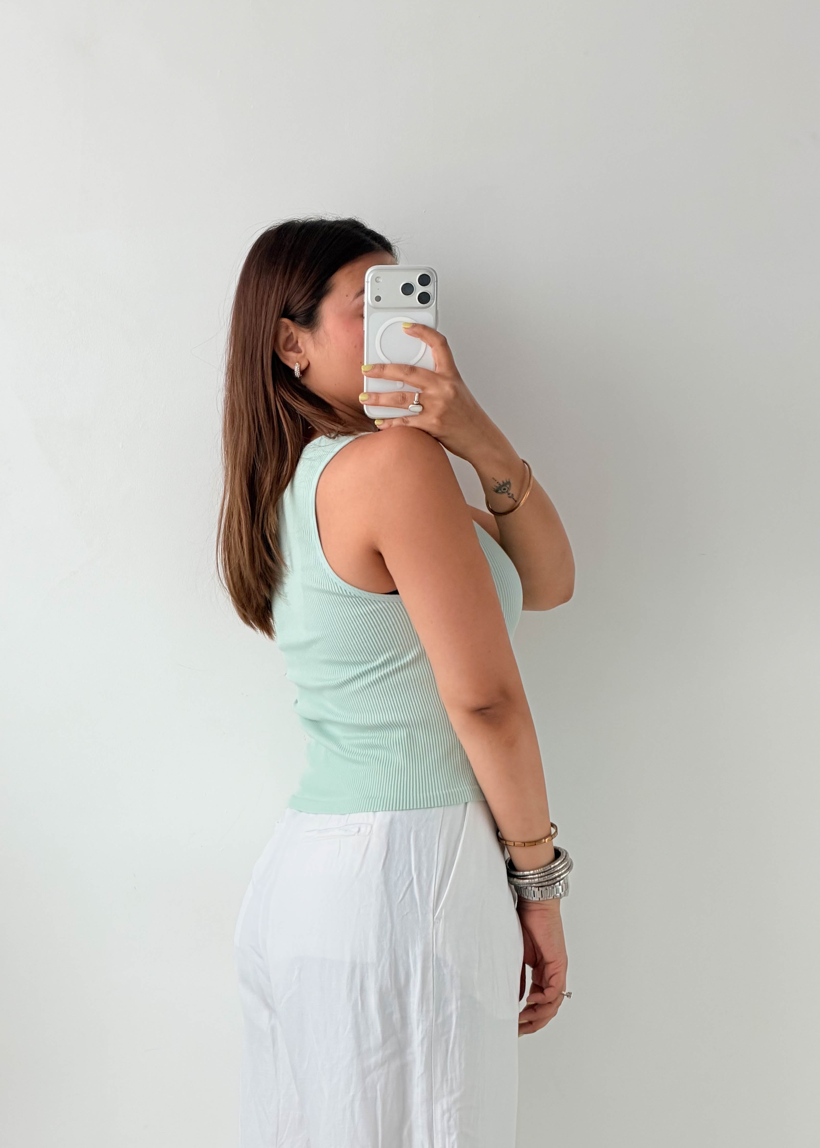 Size M-L Mint Ribbed Tank Top