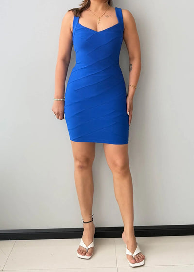 Size XS-S, Blue Bodycon Mini Dress - Closet by Payal