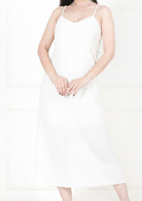 WHITE BACKLESS DRESS