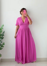 Size S-M Fuchsia Pink Maxi Dress