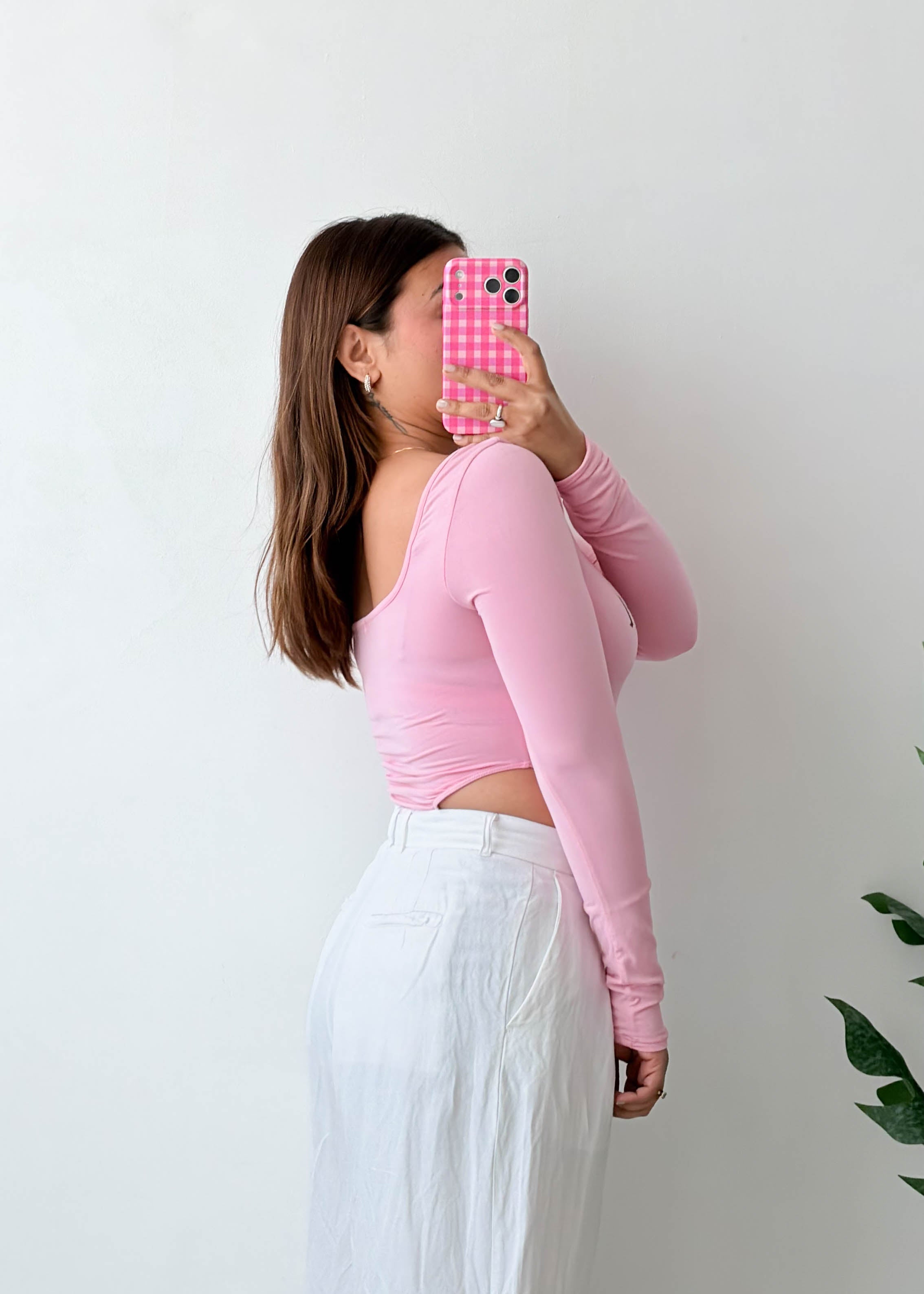 Size XS-S Pink Graphic Bodysuit