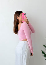 Size XS-S Pink Graphic Bodysuit