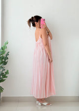 Size M-L Blush Pink Textured Maxi Dress