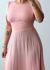 Size XS-S Blush Pink Midi Dress