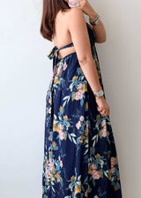 Size XS-M Navy Floral Maxi Dress