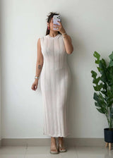 Size S-M, Cream Crochet Maxi Dress
