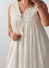 Size S-M Cream Boho Maxi Dress