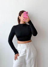 Size XS-S Black Open Back Top