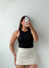Size M Black High-Neck Bodysuit