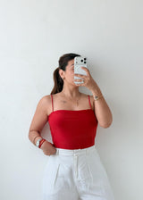 Size L-XL Red Cami Bodysuit