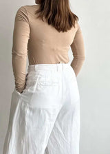 SIZE M-L, Solid Cotton Ribbed BodySuit - Closet by Payal