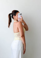 Size XS-S Cream Lace Halter Top