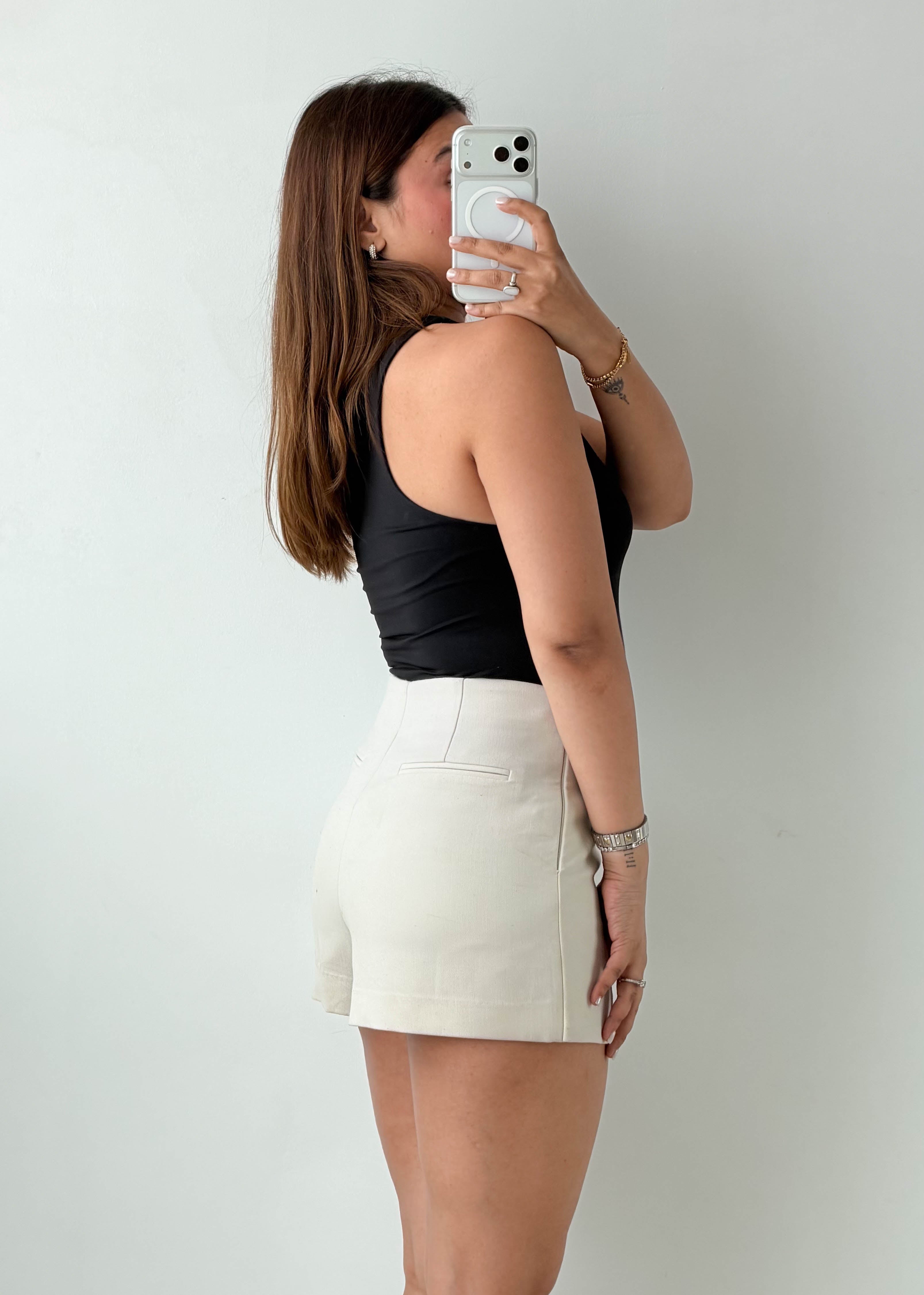 Size M Black High-Neck Bodysuit