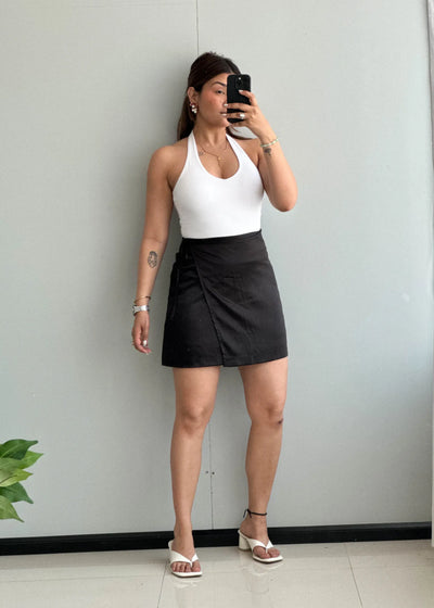 Waist : 27-28, Wrap around Satin skirt - Closet by Payal