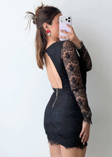 Size XS-S, Black Lace Mini Dress