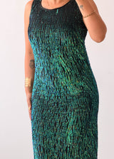 Size XS-S Emerald Green Sequin Midi Dress