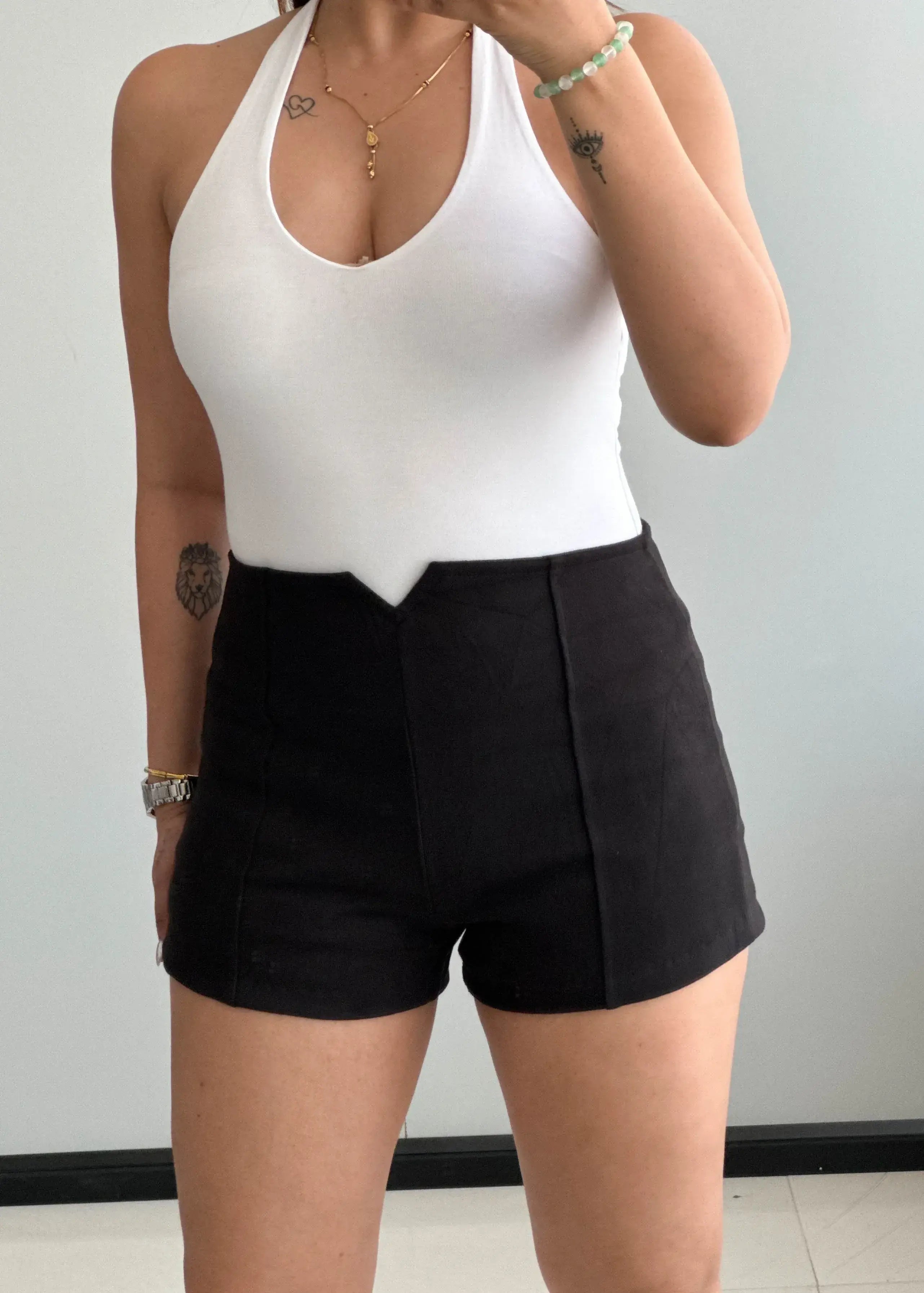 Waist : 28-29, Black Suede Shorts - Closet by Payal
