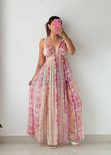 Size XS-M Pink Tie-Dye Maxi Dress