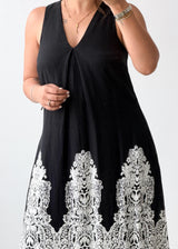 Size XS-S Black Printed Maxi Dress