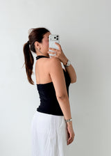 Size M-L Black Halter Tank Top