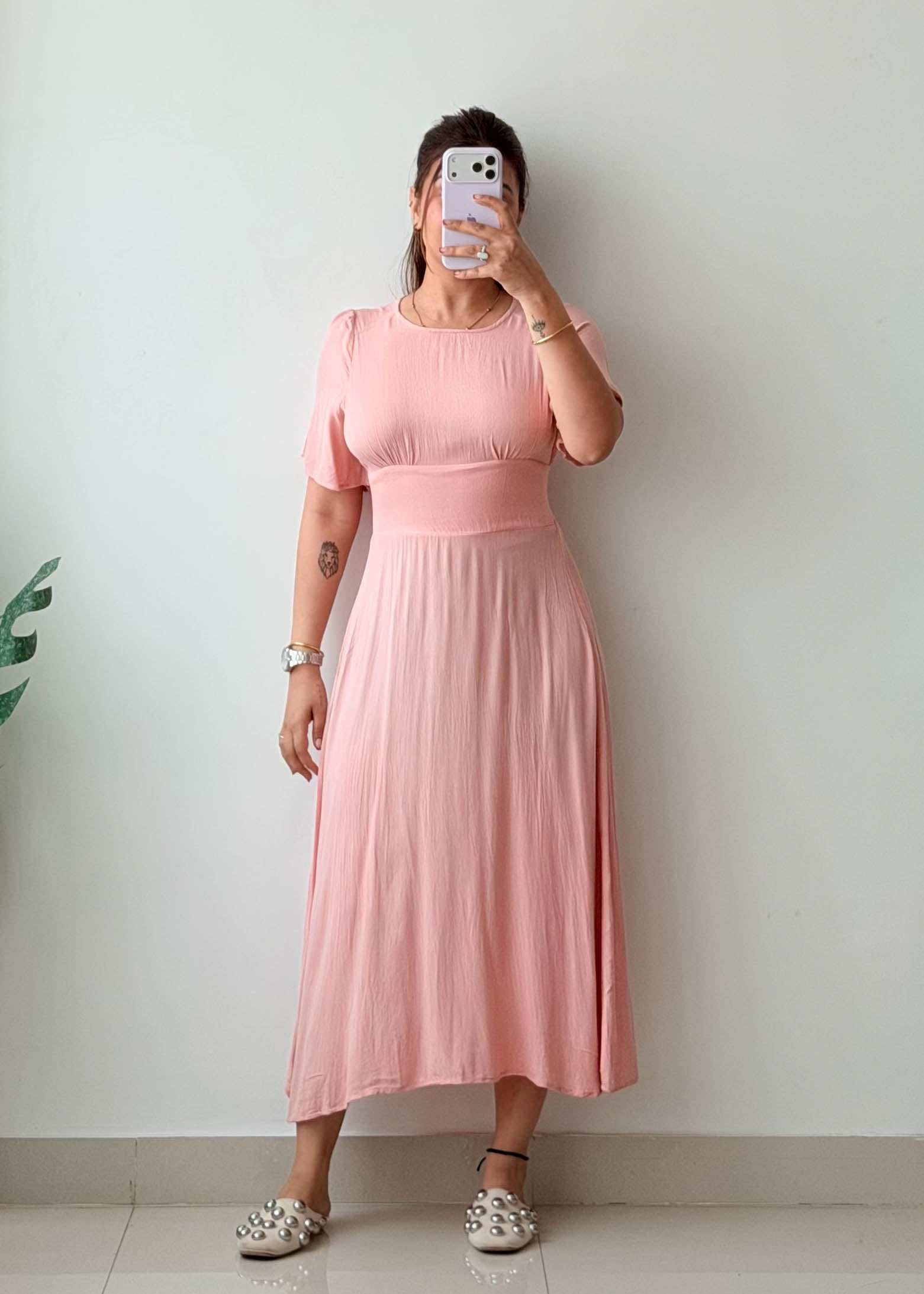 Size XS-S Blush Pink Midi Dress
