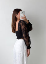 Size S-M Black Lace Corset Top
