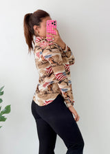 Size XS Western Print Shirt