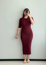 SIZE XS-S, wine Bodycon Dress - Closet by Payal