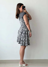 SIZE S-M, Ribbed Printed Mini Dress - Closet by Payal