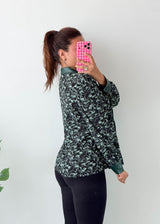 Size M-L Green Botanical Top