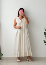 Size S-M Cream Boho Maxi Dress