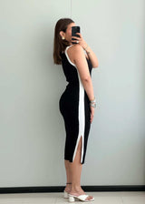SIZE XS-S, Cotton Ribbed Bodycon Dress - Closet by Payal