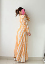 Size S Yellow Stripe Maxi Dress