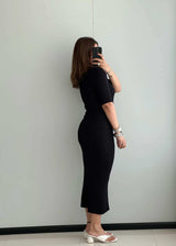 SIZE S-M, Black Bodycon Dress - Closet by Payal