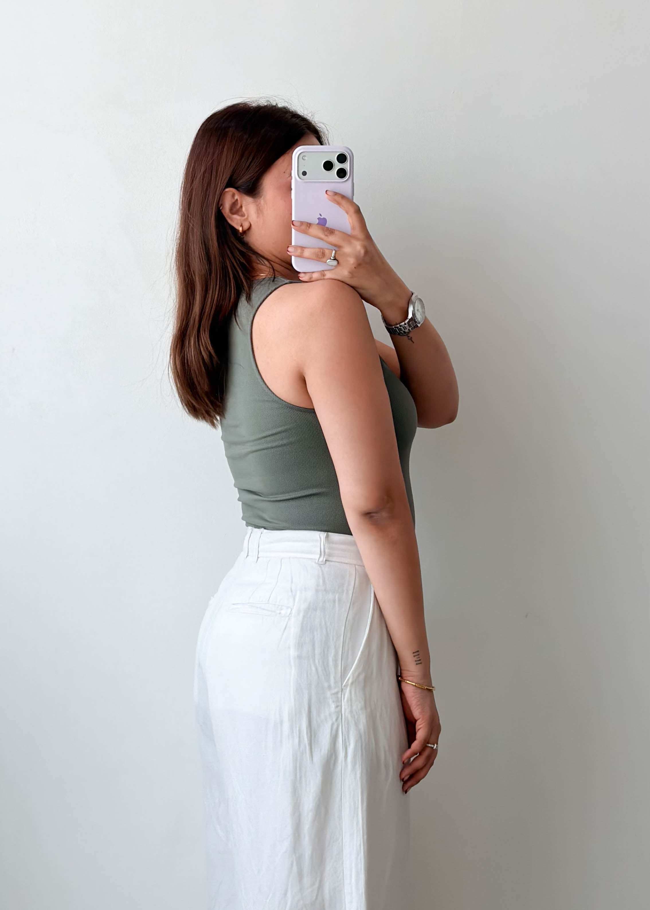 Size S Olive High Neck Bodysuit